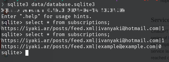 Captura de pantalla de queries SQL